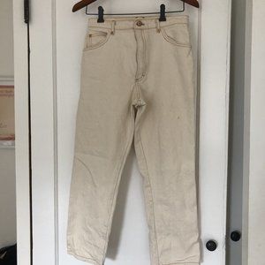 Judi Rosen 100% Cotton Natural high waisted jeans size 28